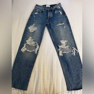 Boyish  The Tommy. Size 23 , straight, high rise. Frayed hem jeans